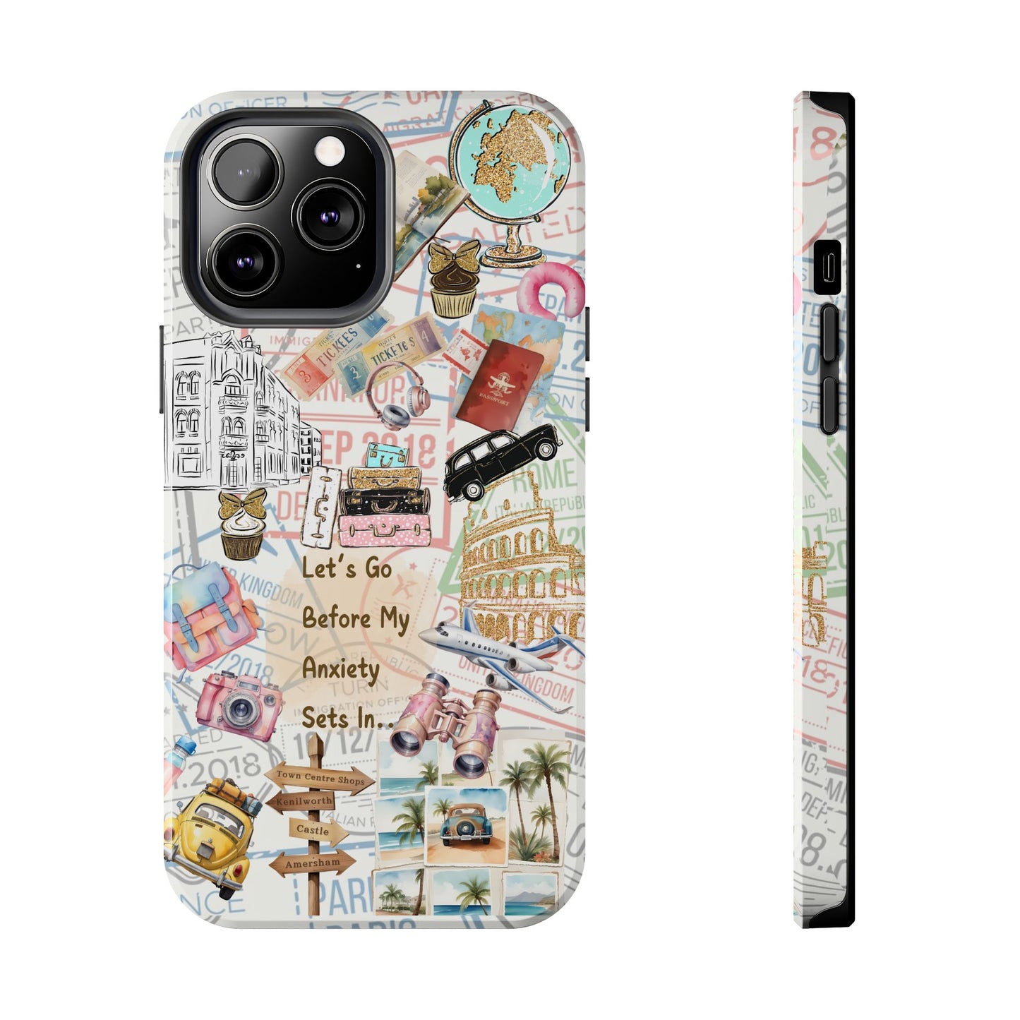 Let's Go Before My Anxiety Sets In Scrapbook  -Cellphone Case  *Free Shipping*