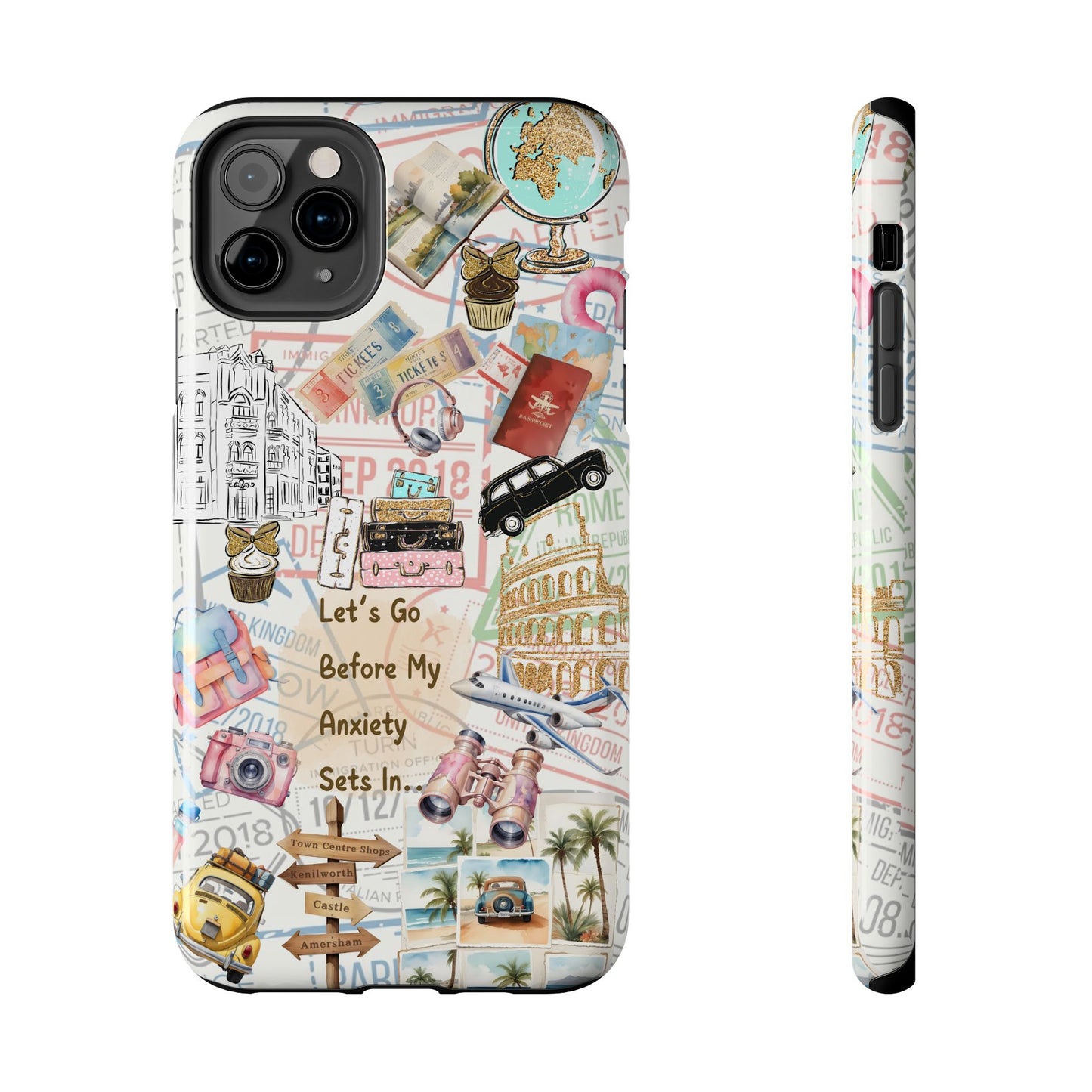 Let's Go Before My Anxiety Sets In Scrapbook  -Cellphone Case  *Free Shipping*