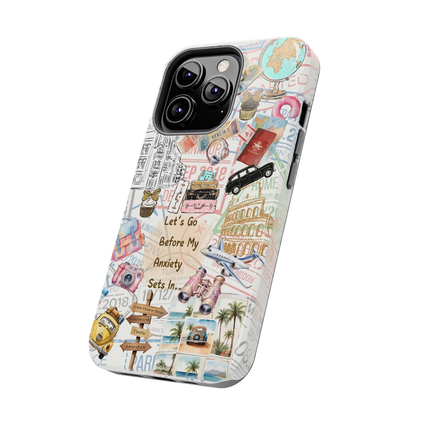 Let's Go Before My Anxiety Sets In Scrapbook  -Cellphone Case  *Free Shipping*