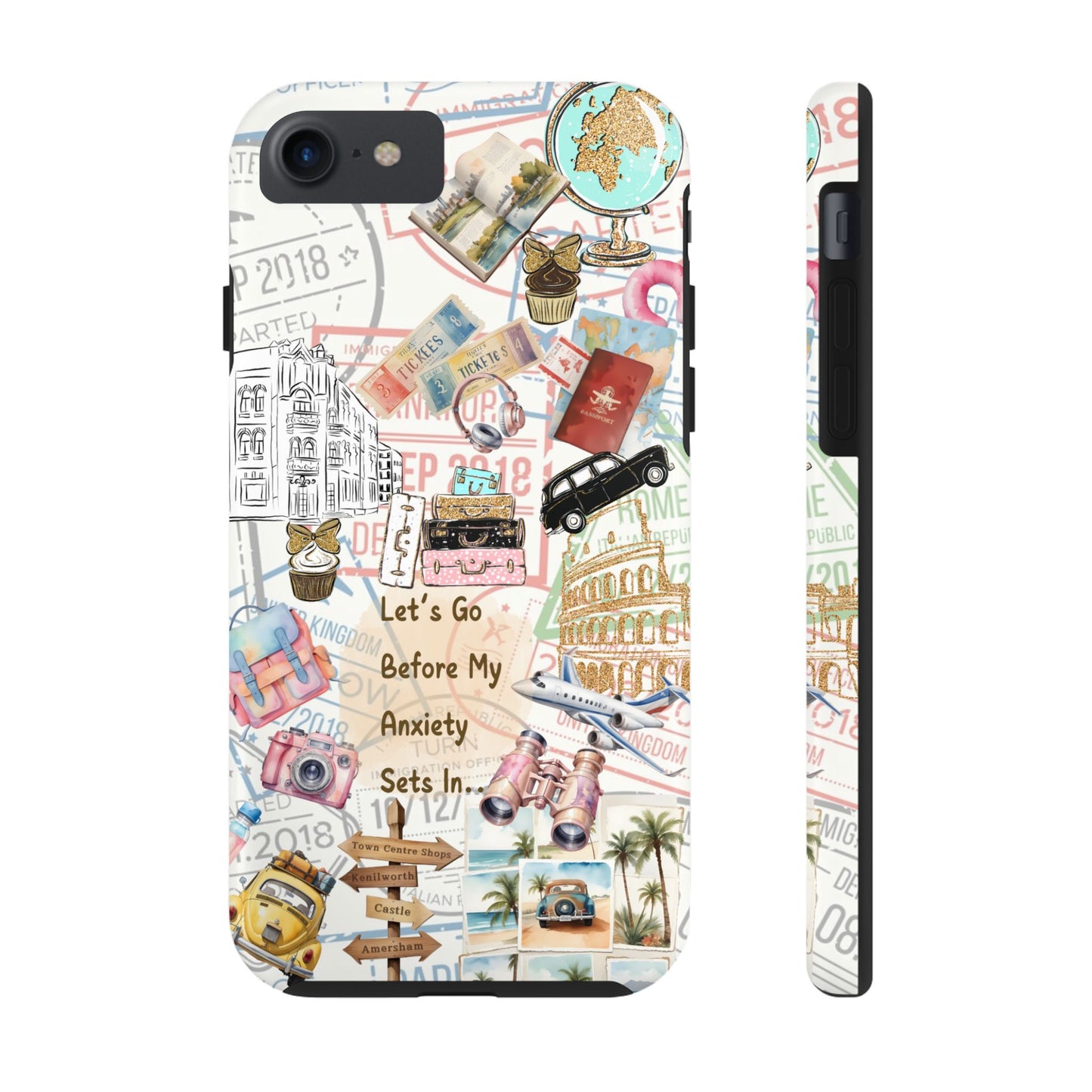 Let's Go Before My Anxiety Sets In Scrapbook  -Cellphone Case  *Free Shipping*