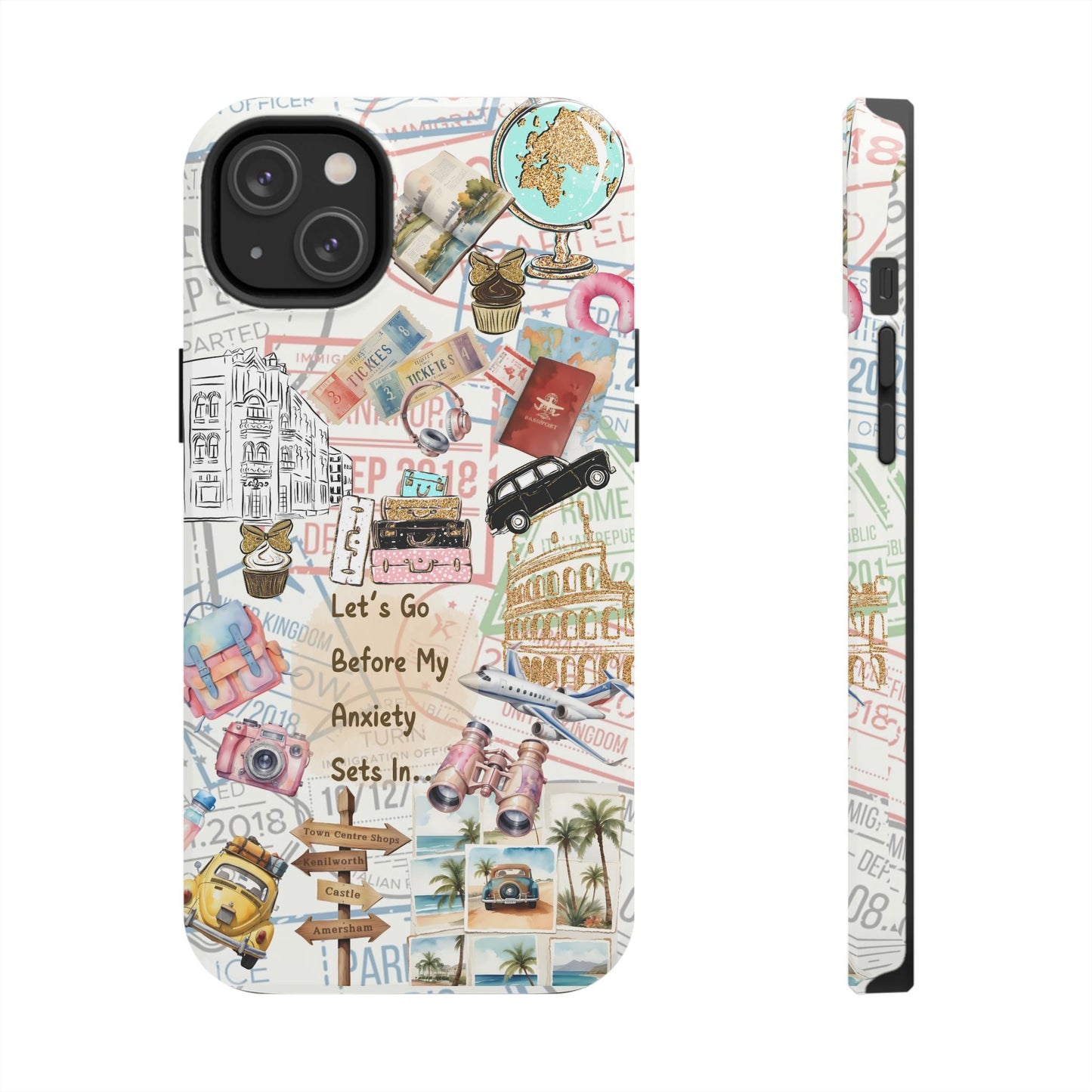 Let's Go Before My Anxiety Sets In Scrapbook  -Cellphone Case  *Free Shipping*