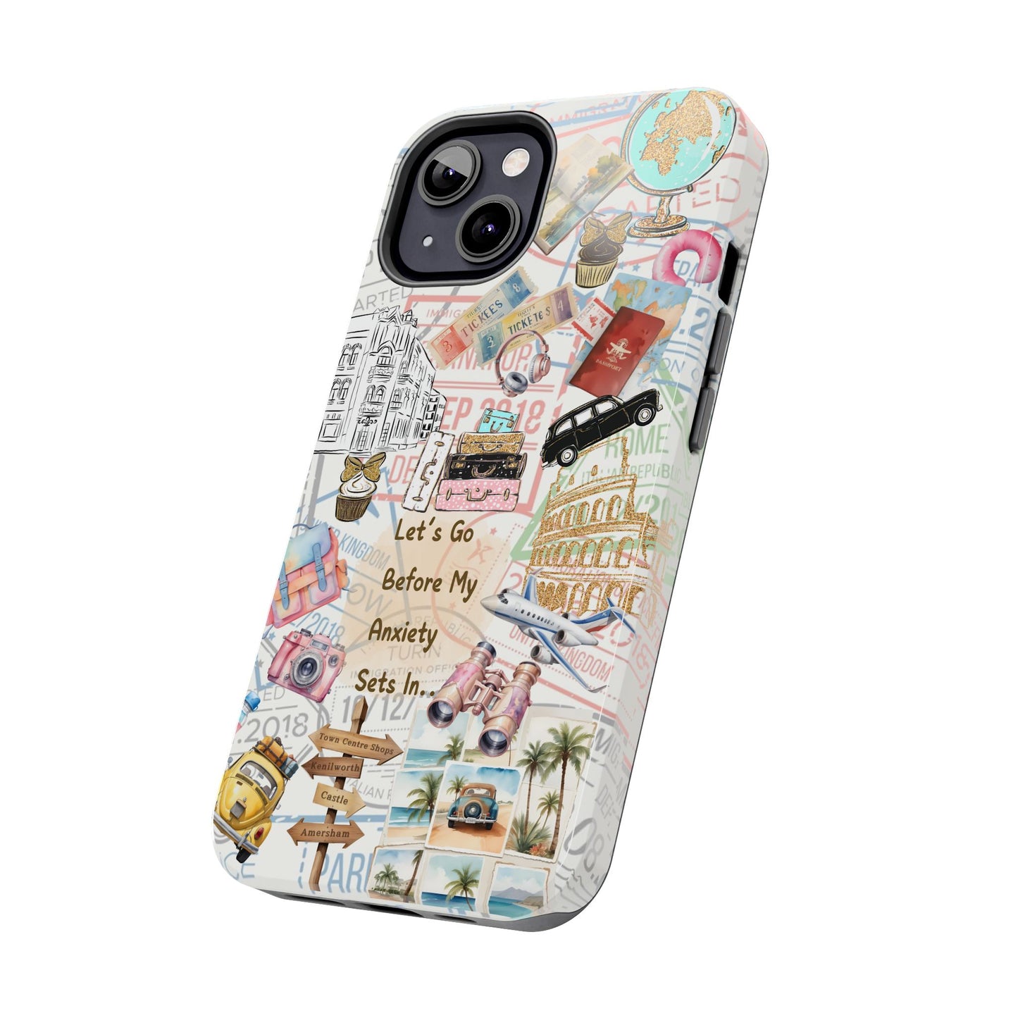 Let's Go Before My Anxiety Sets In Scrapbook  -Cellphone Case  *Free Shipping*