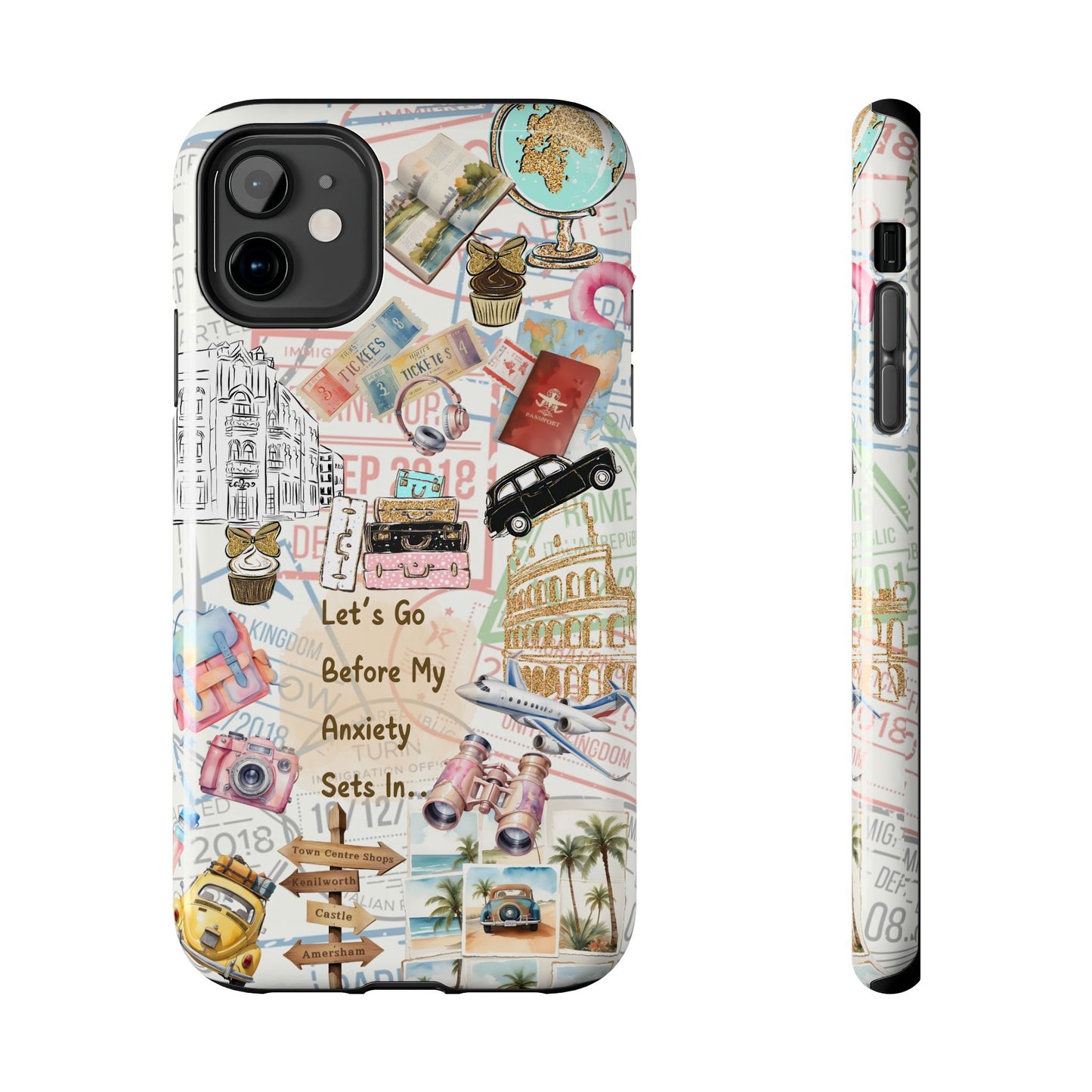 Let's Go Before My Anxiety Sets In Scrapbook  -Cellphone Case  *Free Shipping*