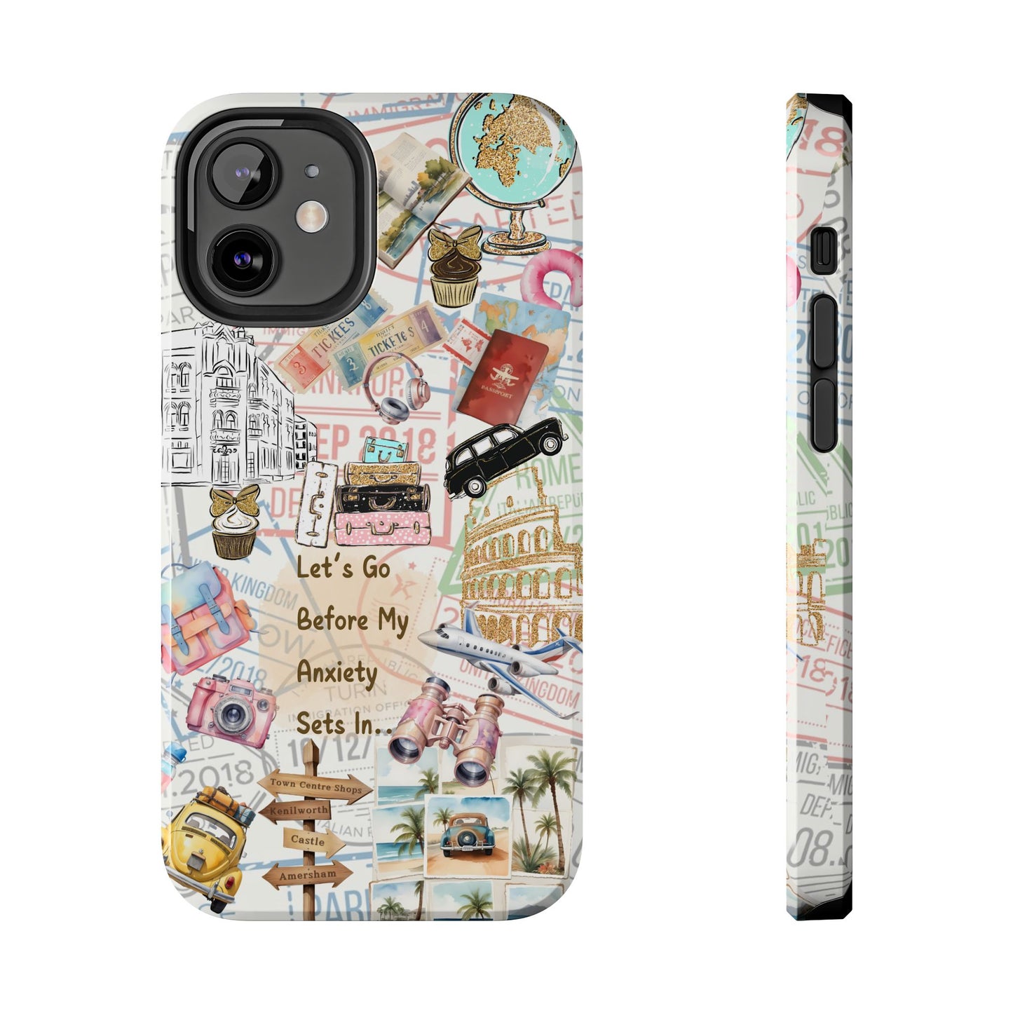 Let's Go Before My Anxiety Sets In Scrapbook  -Cellphone Case  *Free Shipping*