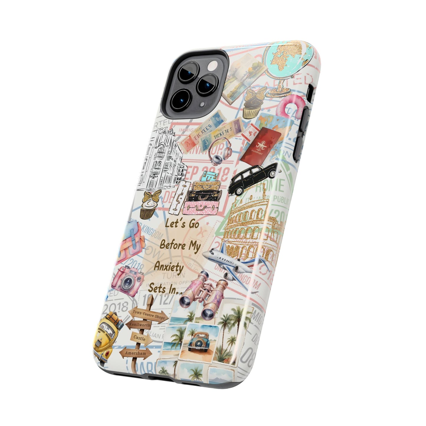 Let's Go Before My Anxiety Sets In Scrapbook  -Cellphone Case  *Free Shipping*