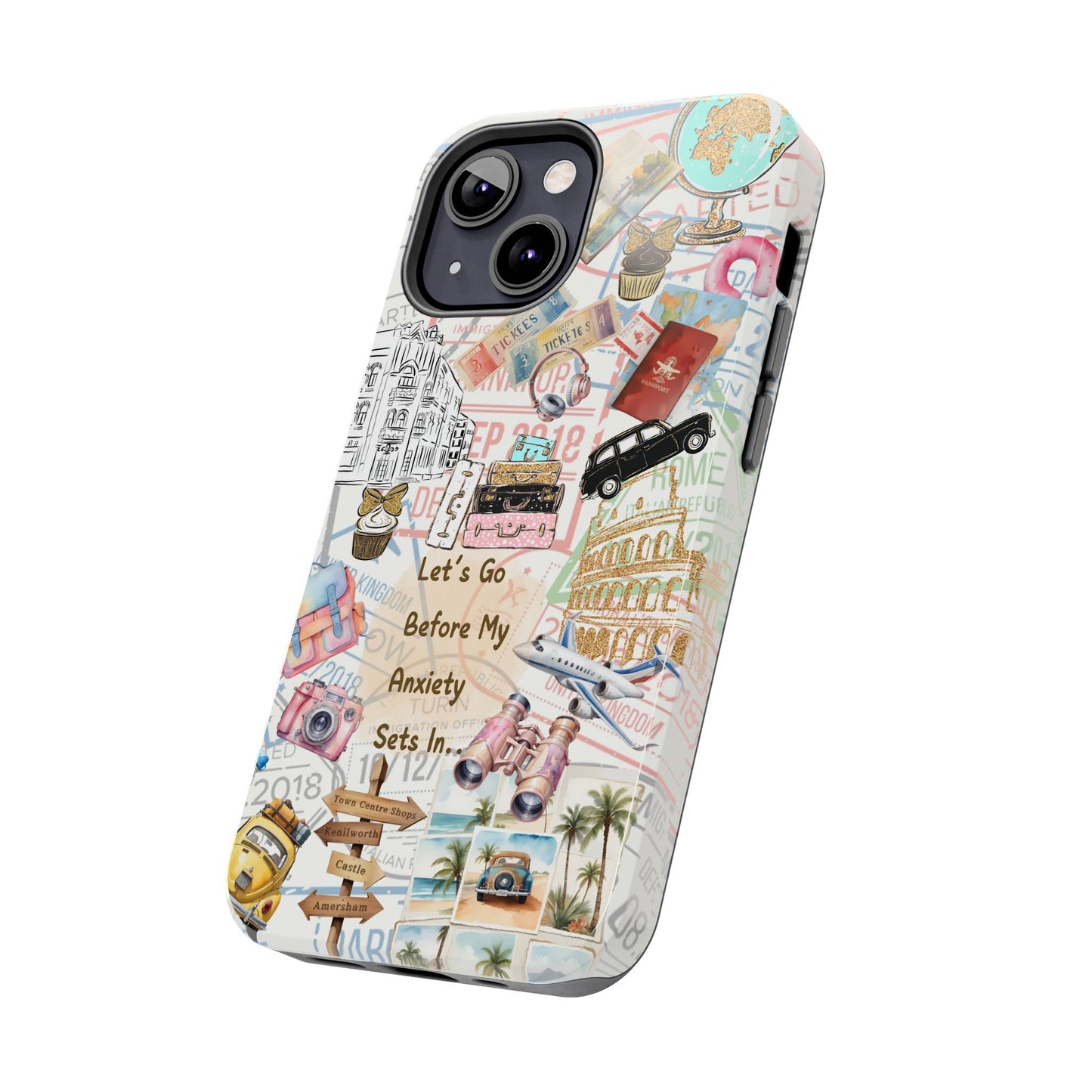 Let's Go Before My Anxiety Sets In Scrapbook  -Cellphone Case  *Free Shipping*