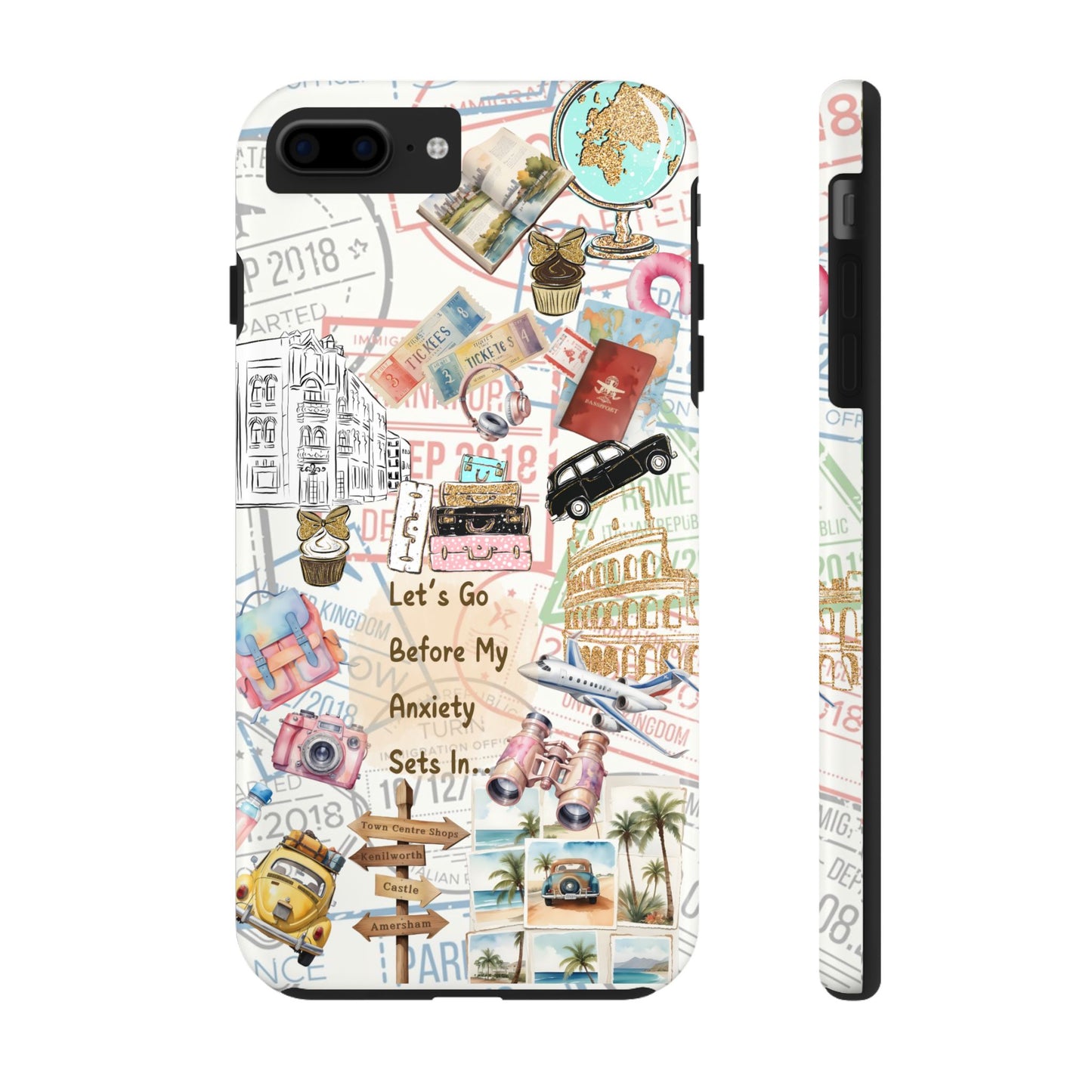 Let's Go Before My Anxiety Sets In Scrapbook  -Cellphone Case  *Free Shipping*