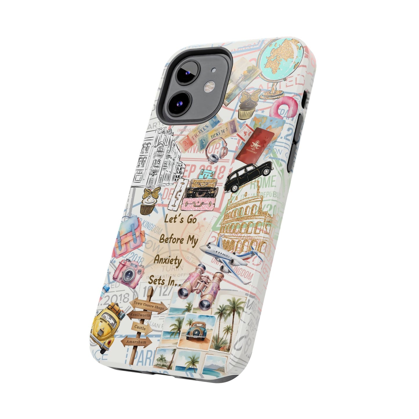 Let's Go Before My Anxiety Sets In Scrapbook  -Cellphone Case  *Free Shipping*